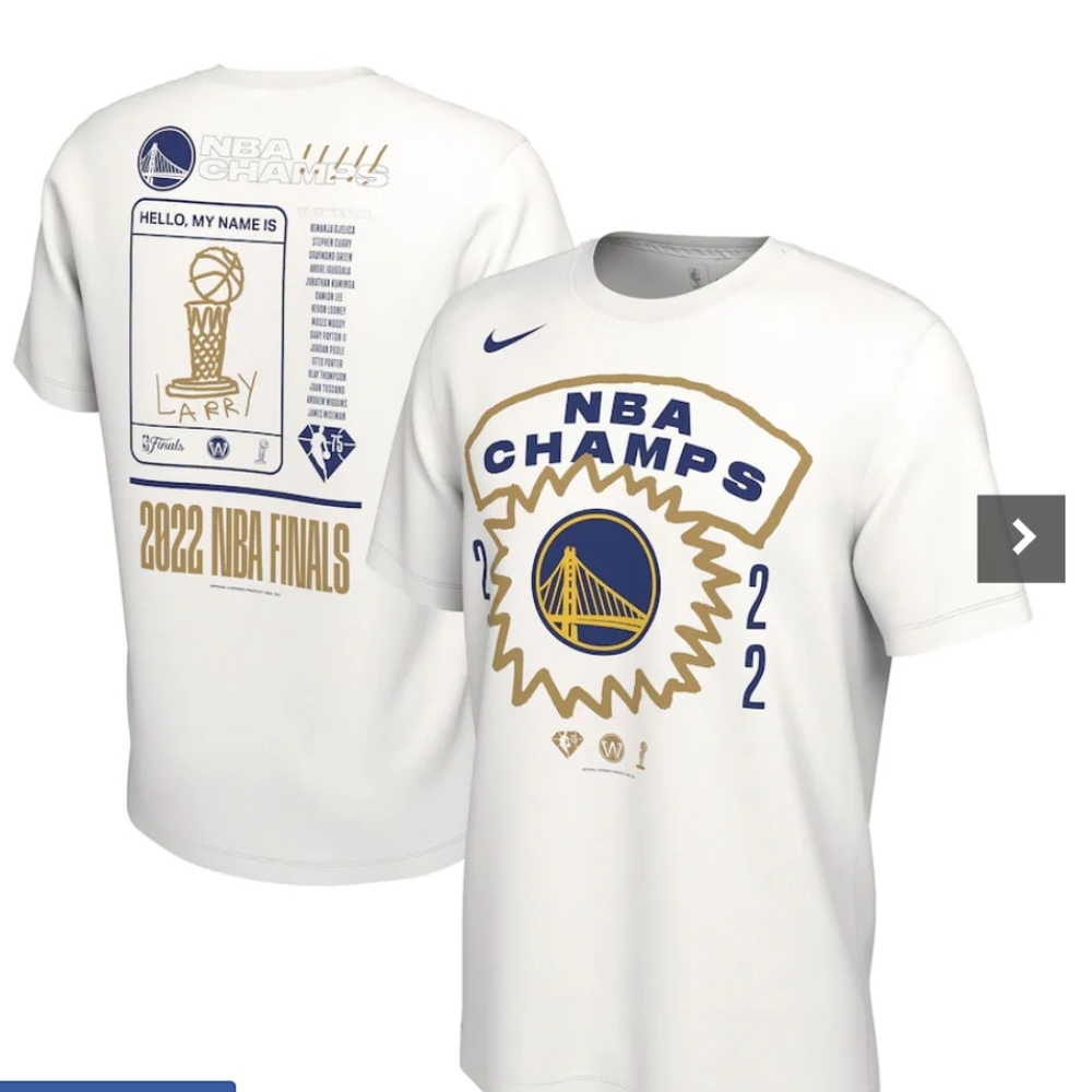 Men's Nike White Golden State Warriors 2022 NBA Finals Champions Roster T-Shirt